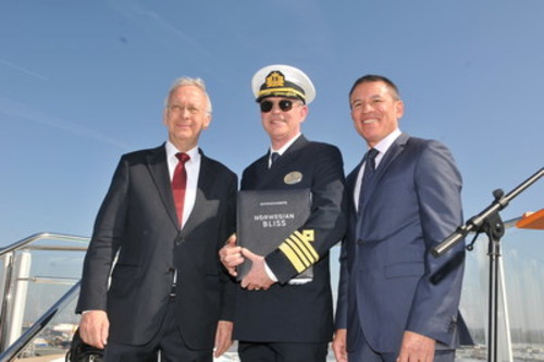 Norwegian Cruise Line Takes Delivery Of Norwegian Bliss