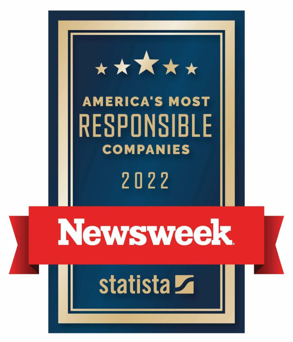 Logo for Newsweek's Most responsible companies 2022