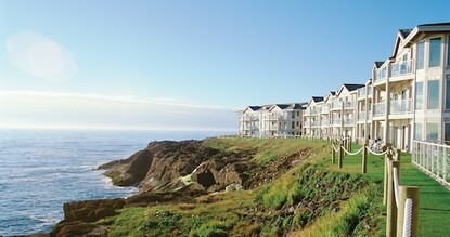 Aerial views of the resort beach front 