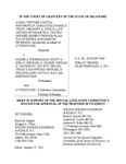 BRIEF IN SUPPORT OF THE SPECIAL LITIGATION COMMITTEE’S MOTION FOR APPROVAL OF THE PROPOSED SETTLEMENT