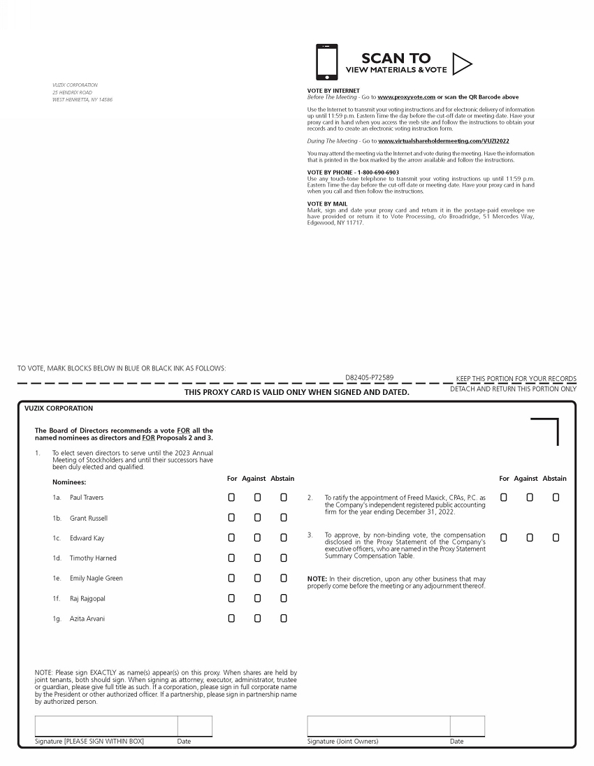 voting card front side
