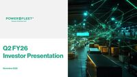 Powerfleet Q2 2026 Earnings Call and Business Update Slides