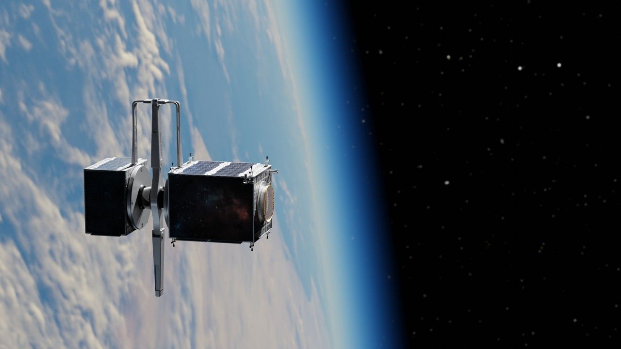 Rendering of Space Kinetic system in orbit.