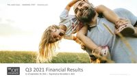The Joint Q3 21 Financial Results as of September 30, 2021