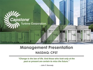 Capstone Turbine Corporation Investor Presentation