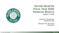 Second Quarter 2026 Financial Results