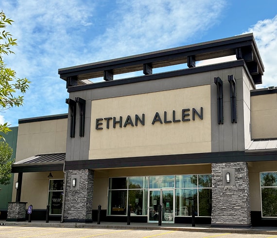 Exterior of an Ethan Allen design center