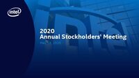 2020 Annual Stockholders’ Meeting