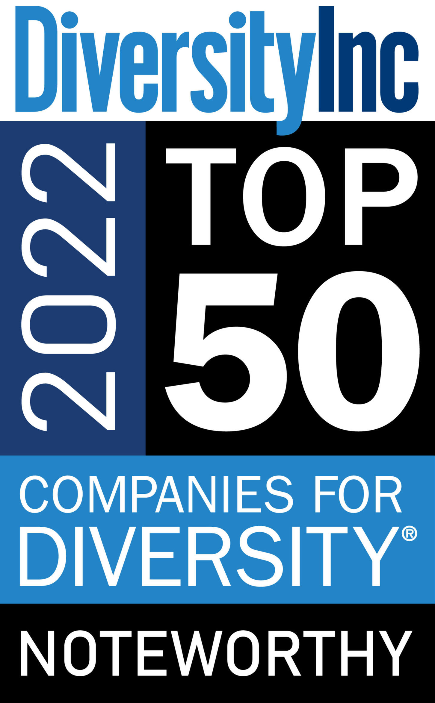 Logo for the DiversityInc 2022 Top 50 Companies for Diversity