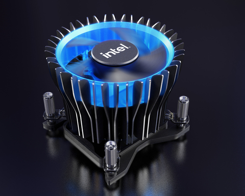 Intel introduces new Intel Laminar Coolers that offer improved performance and aesthetics relative to previous-generation thermal solutions. The Intel Laminar RH1 Cooler comes available in the box with a 65-watt Core i9 desktop processor. (Credit: Intel Corporation)