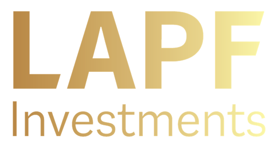 LAPF Investments Award logo.