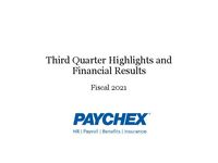 Third Quarter 2021 Investor Presentation
