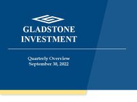 Investor Presentation as of September 30, 2022