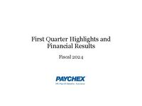 First Quarter 2024 Investor Presentation