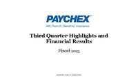 Third Quarter 2025 Investor Presentation