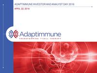 2016 Adaptimmune Analyst and Investor Day