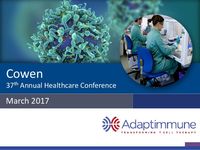 March 2017 Corporate Presentation: Cowen