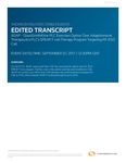 GlaxoSmithKline PLC Exercises Option Over Adaptimmune Therapeutics PLC's SPEAR T-cell Therapy Program Targeting NY-ESO Call Transcript