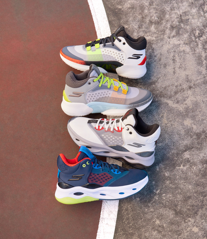 The new Skechers Basketball: SKX Resagrip™ and SKX FLOAT™ mid-top shoes launching the week of October 30. (Photo: Business Wire)
