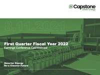 Q1 FY2022 Capstone Turbine Corporation Earnings Presentation