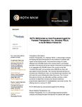ROTH MKM Acted as Sole Placement Agent for Panbela Therapeutics, Inc. (Nasdaq: PBLA) in its $9 Million Follow-On