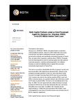 Roth Capital Partners acted as Sole Placement Agent for Genasys Inc.(Nasdaq: GNSS) in its $15 Million Senior Term Loan