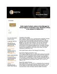 Roth Capital Partners acted as Sole Manager for Silver Pegasus Acquisition Corp. (NASDAQ: SPEG) in its recent $115 Million IPO