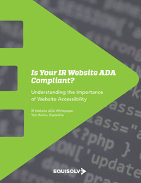 IR Website ADA Compliance