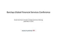 Barclays Global Financial Services Conference Presentation