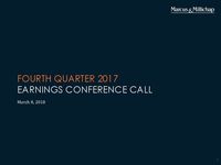 Fourth Quarter 2017 Earnings Conference Call Presentation