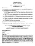 Notice of Annual Meeting of Stockholders<br>December 11, 2024