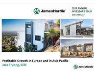 James Hardie 2019 Europe Investor Presentations