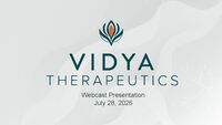 Vidya Therapeutics Acquisition Presentation