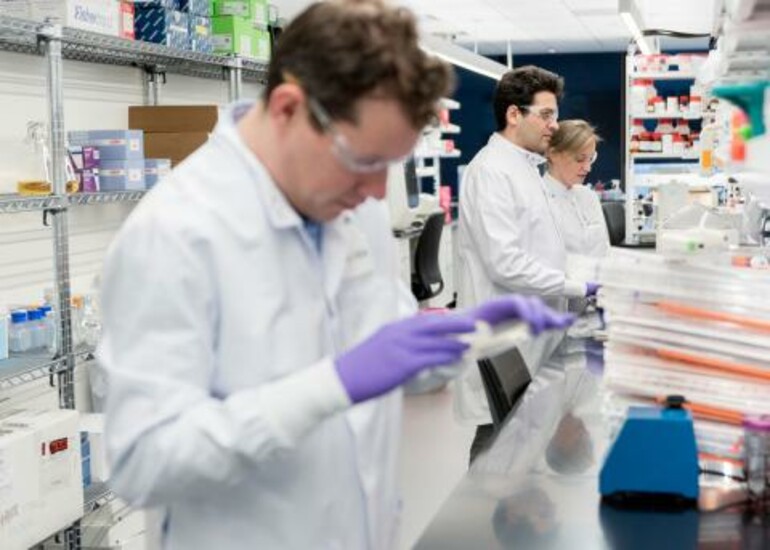 Scientists in a lab working