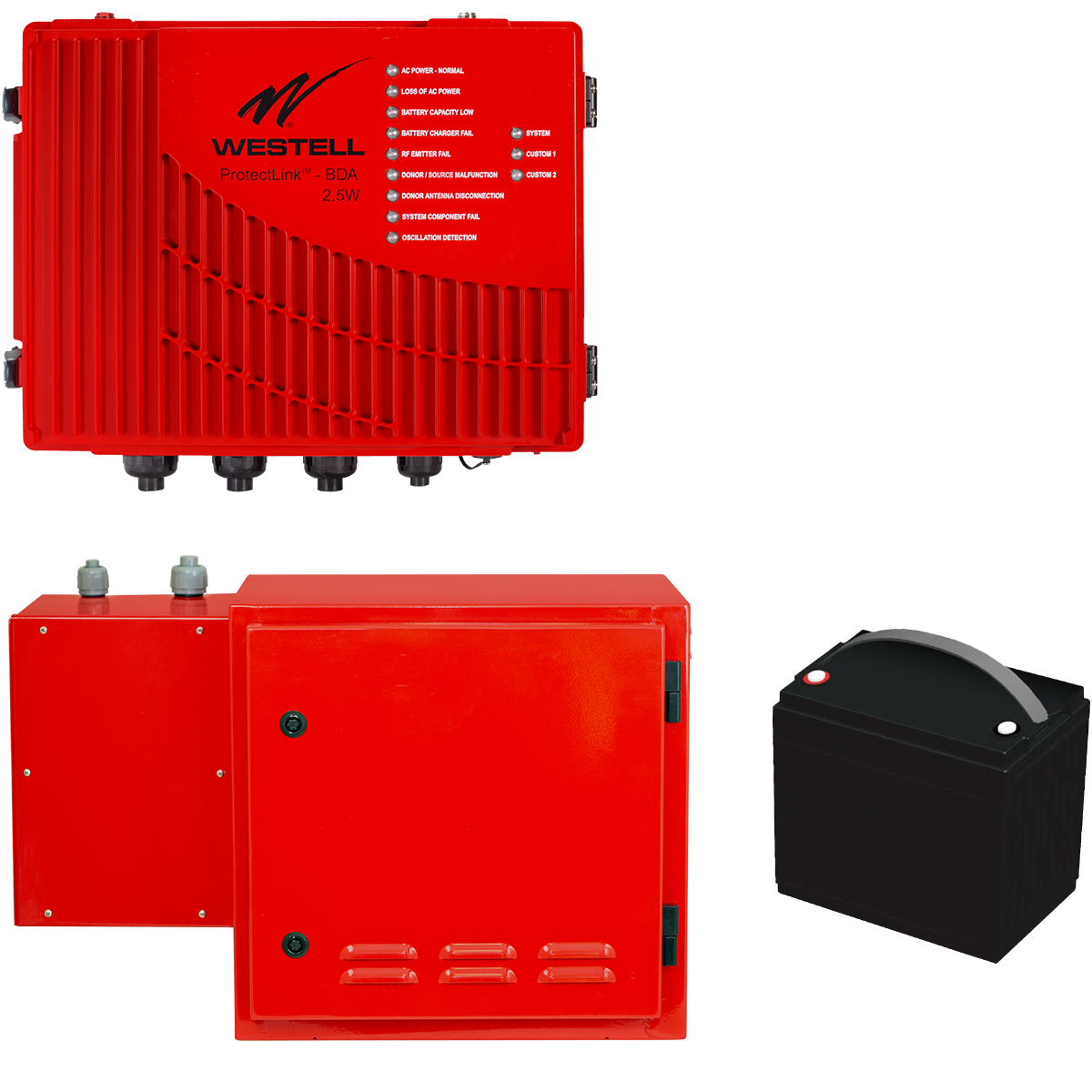 Public Safety UL2524 BDA Kit 2.5W BDA with 145AH 12 Hour Battery Back Up