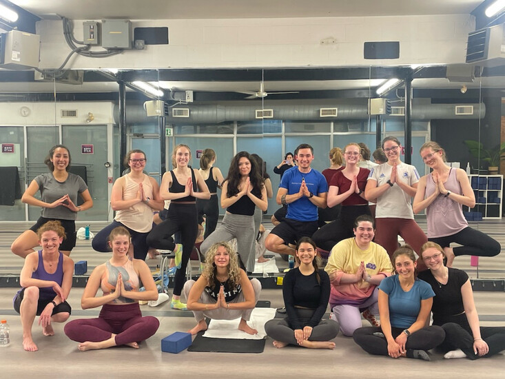 Yoga class with the Women@Draper group.