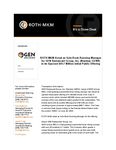 ROTH MKM Acted as Sole Book-Running Manager for GEN Restaurant Group, Inc. (Nasdaq: GENK) in its Upsized $49.7 Million Initial Public Offering