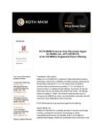 ROTH MKM Acted as Sole Placement Agent for Netlist, Inc. (OTCQB:NLST) in its $30 Million Registered Direct Offering