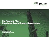 Capstone Green Energy Go Forward Restructuring Plan Presentation