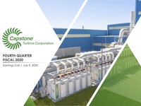 Q4 FY2020 Capstone Turbine Corporation Earnings Presentation