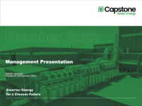 Management Presentation - October 2022