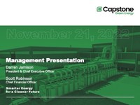 Management Presentation - November 2022