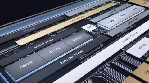 Intel Corporation in October 2019 introduced its Tremont microarchitecture. Intel Tremont advances instruction set architecture, microarchitecture, security and power management. Tremont’s unique 6-wide (2x3-wide clustered) out-of-order decoder in the front end allows for a more efficient feed to the wider back end, which is fundamental for performance. (Credit: Intel Corporation)