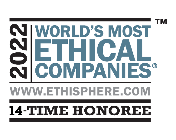 2022 World's Most Ethical Companies Ethisphere 14 time honoree