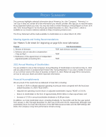 Proxy Summary
