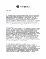 Letter to Stockholders