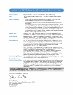 Notice of 2023 Annual Meeting of Stockholders